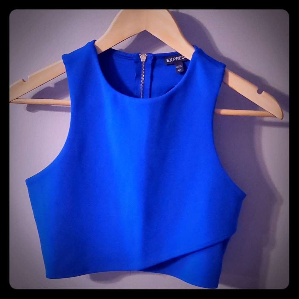 Blue crop top